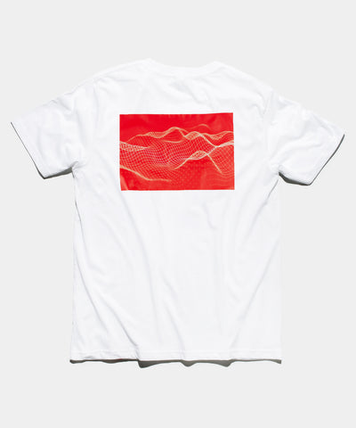 Men's Red 3D Waves T Shirt